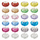 66Pcs 11 Colors Rondelle Resin European Beads RPDL-TA0001-03-1