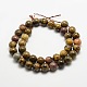 Chapelets de perles de jaspe dendritique naturelle G-E382-07-8mm-3
