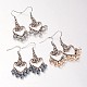 Heart Electroplate Glass Chandelier Earrings EJEW-JE01885-1