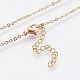 304 Stainless Steel Pendant  Necklaces NJEW-P224-23G-3