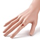 Плетеное кольцо на палец из натурального красного агата RJEW-JR00490-7