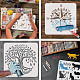 Fingerinspire 6 Stück 6 Stile Halloween Thema Haustier Aushöhlen Zeichnung Malschablonen Sets für Kinder Teenager Jungen Mädchen DIY-WH0172-988-4