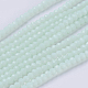 Chapelets de perle en verre opaque de couleur unie X-GLAA-F076-A11-1