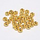 Rondelle Rack Plating & Long-Lasting Plated Brass Beads KK-P030-22G-NF-2