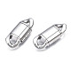 304 Stainless Steel Fold Over Clasps STAS-S080-01C-P-1