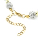 Bracelet de perles rondes en pierre de lune synthétique BJEW-JB09560-3