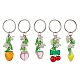 Porte-clés pendentif en acrylique fruits et feuilles KEYC-JKC00680-1