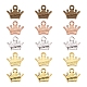 Cheriswelry20pcs5色亜鉛合金チャーム  カドミウムフリー＆鉛フリー  ワード王女と王冠  ミックスカラー  10.5x13x1.8mm  穴：1.8mm  4個/カラー FIND-CW0001-16-1