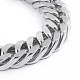 Men's 304 Stainless Steel Diamond Cut Cuban Link Chain Bracelets BJEW-L673-002A-P-2
