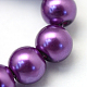 Cottura dipinto di perle di vetro perlato fili di perline rotondo X-HY-Q003-4mm-37-3