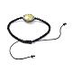 Facettierte Rondelle Glas geflochtene Perlen Armbänder BJEW-JB04808-M-3