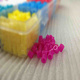 18 abalorios pe color al azar cuentas melty diy hama beads recargas para niños DIY-X0008-B-3