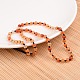 Natural Agate Beaded Necklaces NJEW-E058-04-2