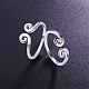 Shegrace ajustable moda 925 anillos de pareja en espiral de plata esterlina JR246A-3