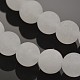 Natürliche weiße Jade runde Perlen Stränge G-D662-8mm-1