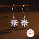 Rhodium Plated 925 Sterling Silver Micro Pave Cubic Zirconia Dangle Earrings FZ6511-2