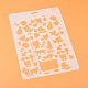 Пластиковые многоразовые шаблоны трафаретов для рисования DIY-F018-B22-1