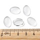 Transparent Oval Glass Cabochons GGLA-R022-14x10-5