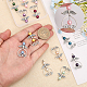 12 Uds. Colgantes de cuentas de perlas de vidrio de 12 colores PALLOY-AB00007-3