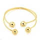 Rack Plating Brass Double Layer Cuff Bangles BJEW-H326-01G-1