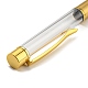 創造的な空のチューブボールペン  内側に黒のインクペンを詰め替えます  DIYキラキラエポキシ樹脂クリスタルボールペンハーバリウムペン作り用  ゴールドカラー  ダークカーキ  140x10mm AJEW-L076-A15-3
