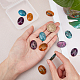 SUPERFINDINGS 12Pcs 3 Style Natural Oval Gemstones Cabochon Dragon Veins Agate Cabochons Flatback Crystal Quartz Stone for Necklace Jewelry Making DIY Craft G-FH0001-40-4