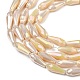 Electroplated Opaque Glass Beads Strands X-EGLA-L015-FR-B25-01-2