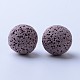 Unwaxed Natural Lava Rock Beads G-F325-8mm-16-1