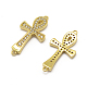 Easter Theme Brass Micro Pave Grade AAA Cubic Zirconia Links X-ZIRC-G100-21G-NR-1