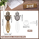 SUNNYCLUE 1 Box 16Pcs DIY 8 Sets Metal Bookmark Blanks Fatima Hamsa Hand Bookmarks Tray Clear Glass Cabochons Retro Bookmark Making Kit Vintage Style Book Marks for DIY Craft School Office Supplies DIY-SC0021-03-2