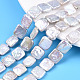Hebras de cuentas de perlas keshi de perlas nucleadas naturales barrocas PEAR-S020-K09-2-1