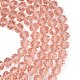 Light Coral Color Faceted Rondelle Handmade Imitate Austrian Crystal Glass Beads X-G02YI022-2
