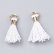 Polycotton(Polyester Cotton) Tassel Pendant Decorations FIND-S275-32G-1
