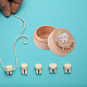 Gomakerer 1 caja de almacenamiento redonda de madera para guardar recuerdos de dientes de bebé CON-GO0001-01-4