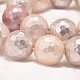 Faceted Round Shell Pearl Bead Strands BSHE-L012-10mm-NL002-4