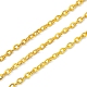DIY チェーン ブレスレット ネックレス メイキング キット  鉄製ケーブル チェーンとジャンプ リングを含む  亜鉛合金カニカン  ゴールドカラー  チェーン：3m/バッグ DIY-FS0003-62-3