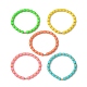 Эластичные браслеты из полимерной глины с бусинами-колоннами BJEW-JB09756-1