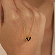 Golden Stainless Steel Heart Pendant Necklace for Women WZ0134-1-3