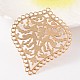 Filigree Drop with Flower Iron Etched Metal Embellishments Filigree Joiners X-IFIN-K009-06KC-2