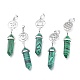 Synthetic Malachite Pointed Big Pendants G-D0021-01P-04-1