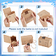 クラフト紙の小さな家のギフト収納ボックス  パーティー用品用のキャンディーギフトケース  小麦  11.4x6.5x6cm CON-WH0088-54-4