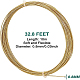 Benecreat alambre de cobre texturizado de alambre de oro trenzado grabado de 20 calibre / 0.8 mm para hacer anillos CWIR-WH0004-01G-01-2