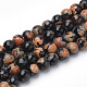 Dyed Natural Fire Crackle Agate Beads Strands G-Q462-125E-6mm-1