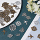 SUNNYCLUE 1 Box 72Pcs 12 Styles Flower Connector Charms Tree of Life Connector Charms Metal Link Charm Butterfly Sunflower Charm for Jewelry Making Charms DIY Earring Necklace Bracelet Crafts TIBE-SC0001-78-4