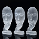 Main tenant un masque facial figurines de sélénite naturelle DJEW-PW0021-24-2