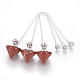 Natural Red Jasper Cone Dowsing Pendulums G-G771-D08-1