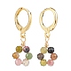 9 paires de boucles d'oreilles à levier en perles de pierres précieuses mélangées naturelles de style 3 paires EJEW-JE05089-4