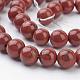 Jaspe rouge naturel ronde perles brins GSR011-2