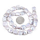 Hebras de cuentas de perlas keshi de perlas nucleadas naturales barrocas PEAR-S020-K09-4
