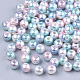 Perles en plastique imitation perles arc-en-abs OACR-Q174-12mm-05-2